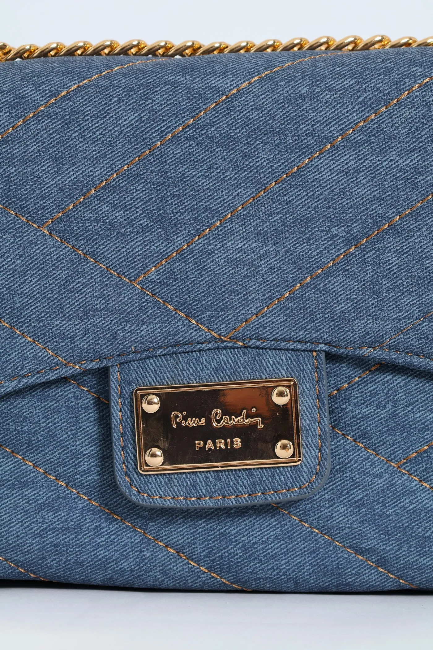 Tessa Shoulder Chain Bag - Denim