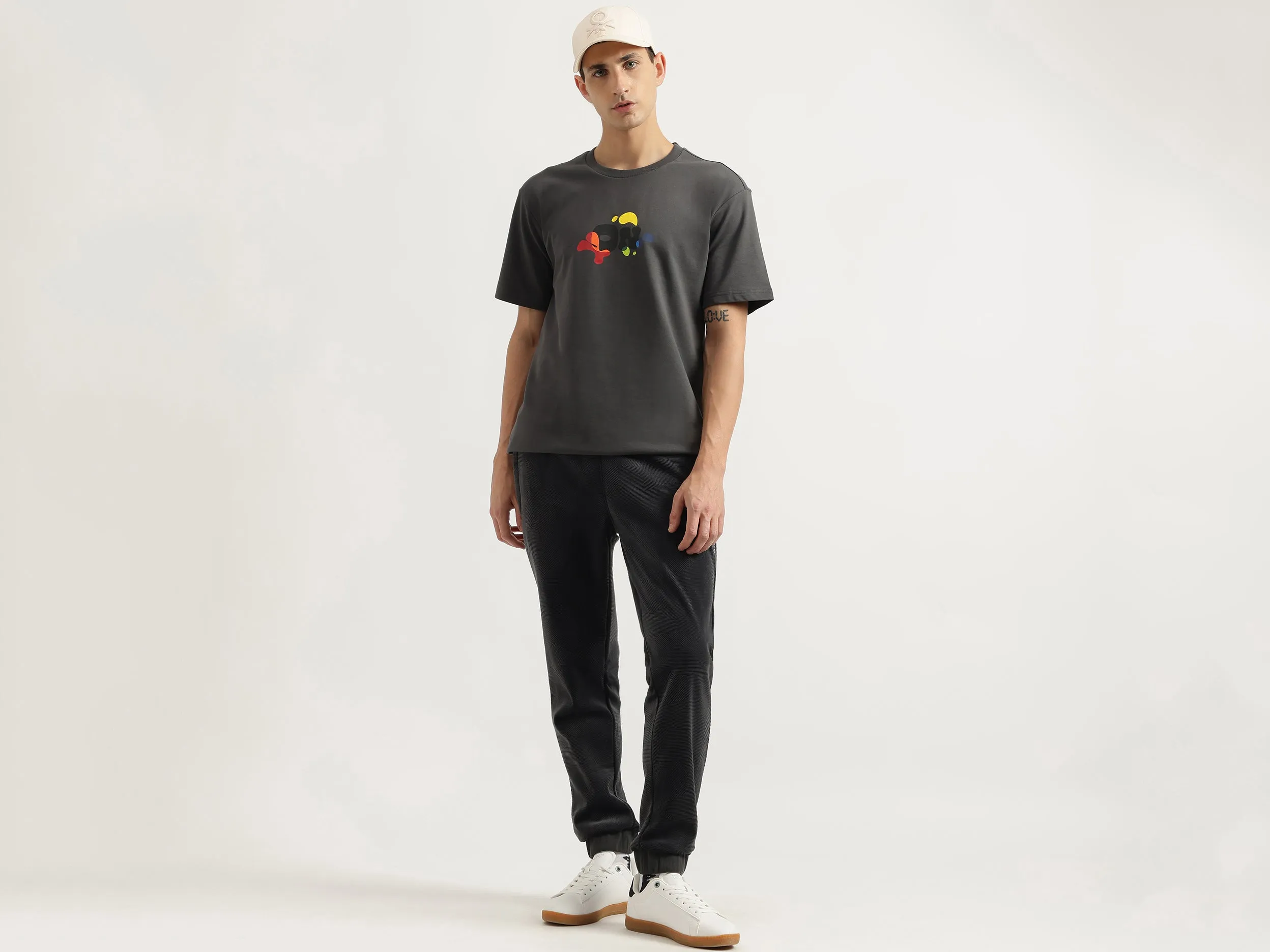 Textured Regular Fit Trackpants