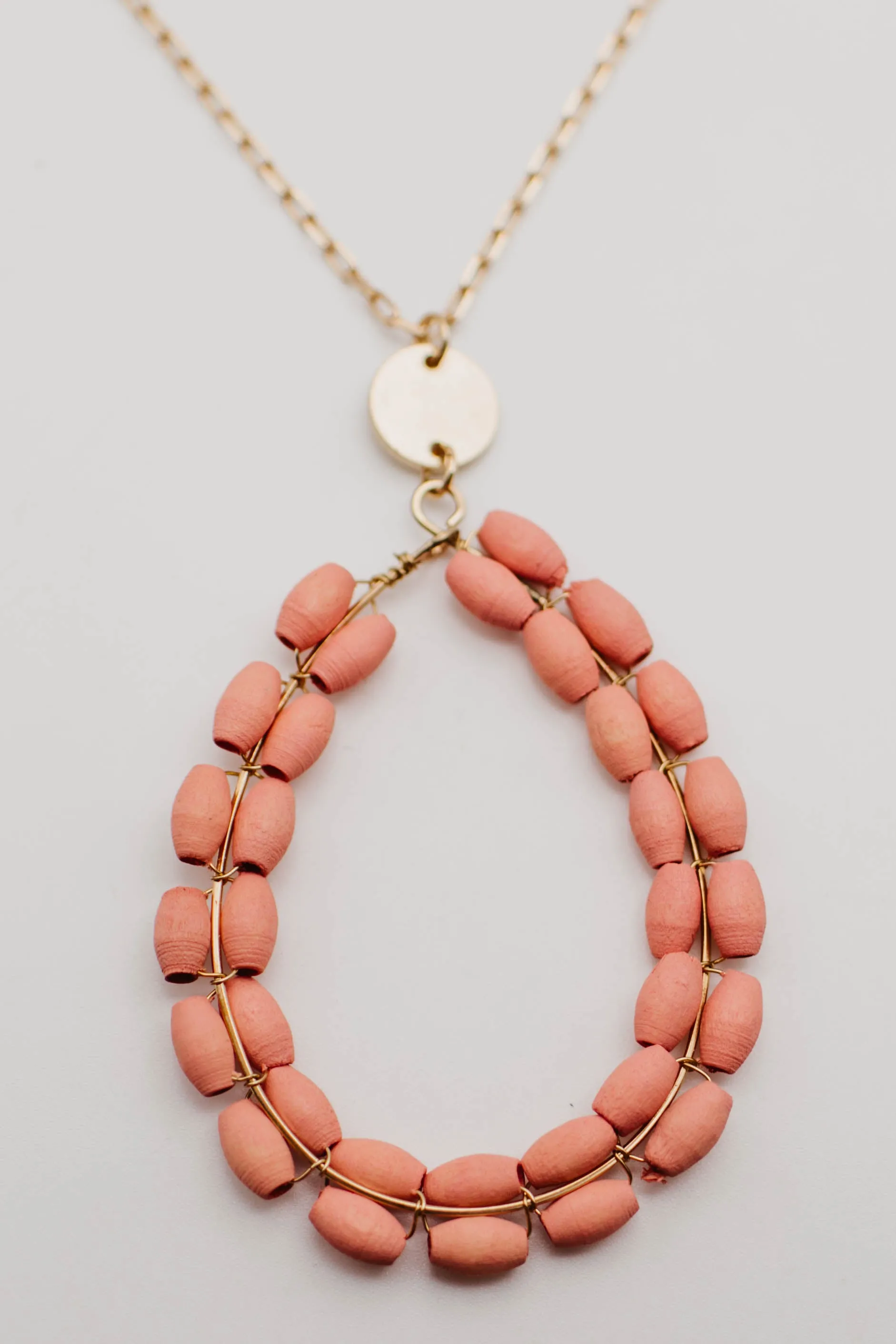 The Cody Bead Teardrop Necklace