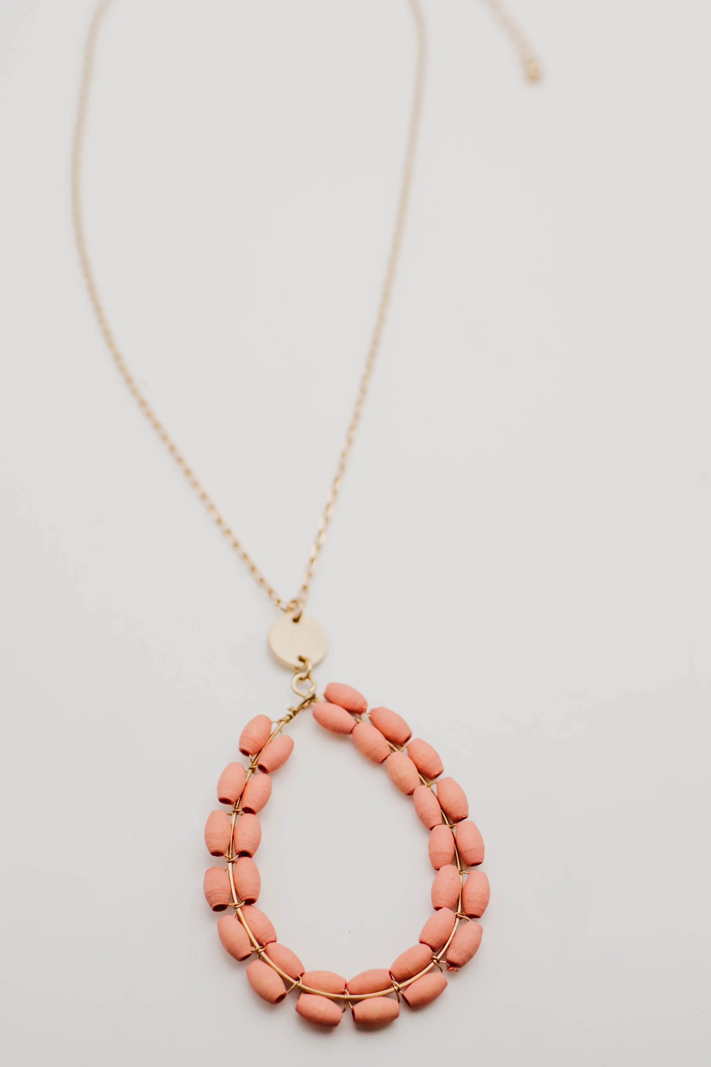 The Cody Bead Teardrop Necklace