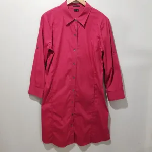 Theory Dress Womens 10 Lannie Wealth Shirtdress Button Down Long Sleeve Collared