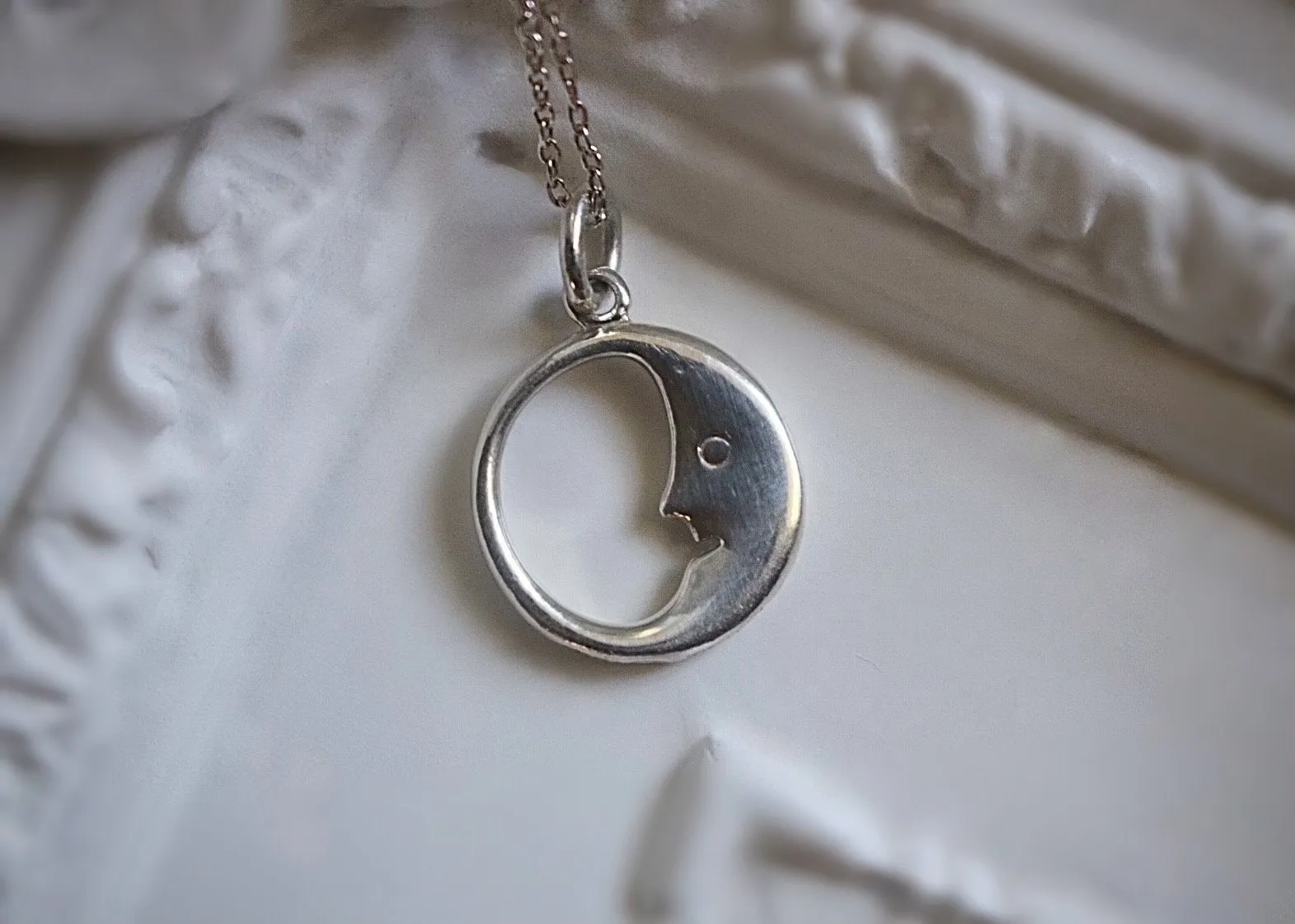Tiffany & Co. “Man in the Moon” Sterling Silver Necklace