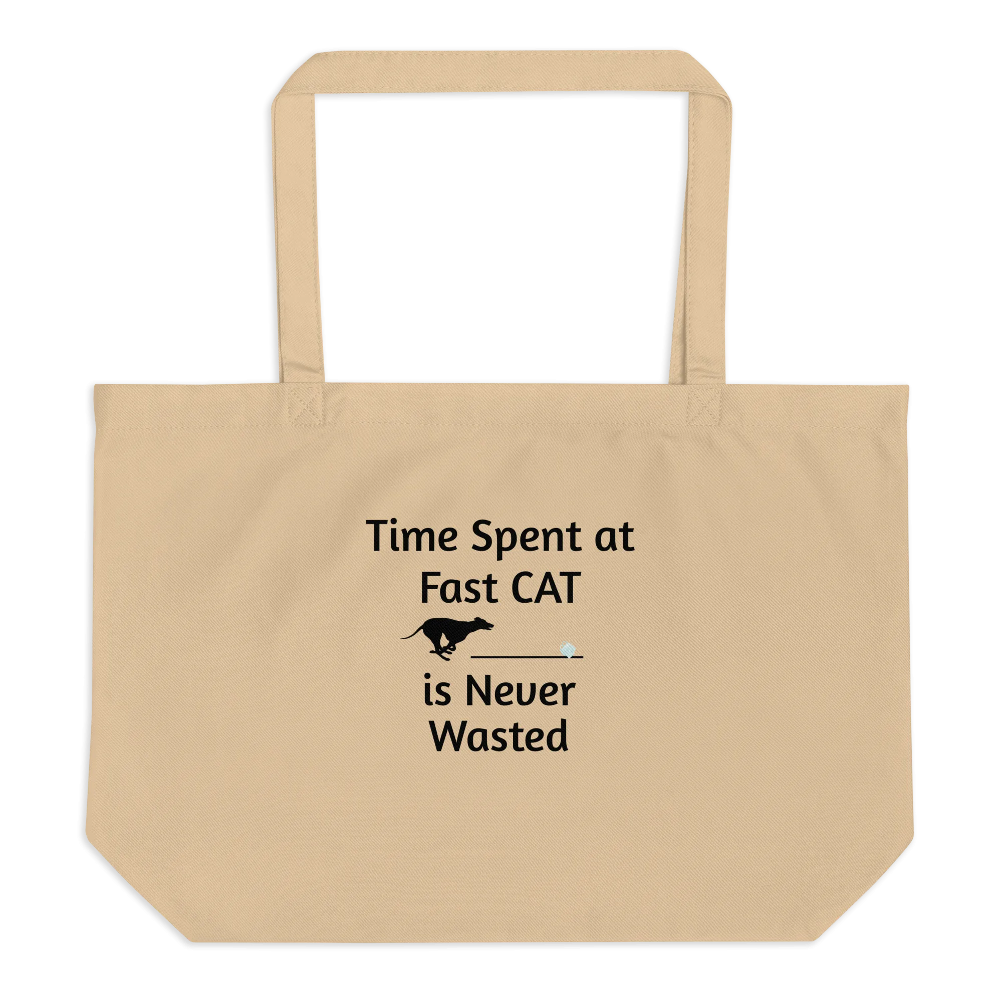 Time Spent at Fast CAT X-Large Tote/ Shopping Bags