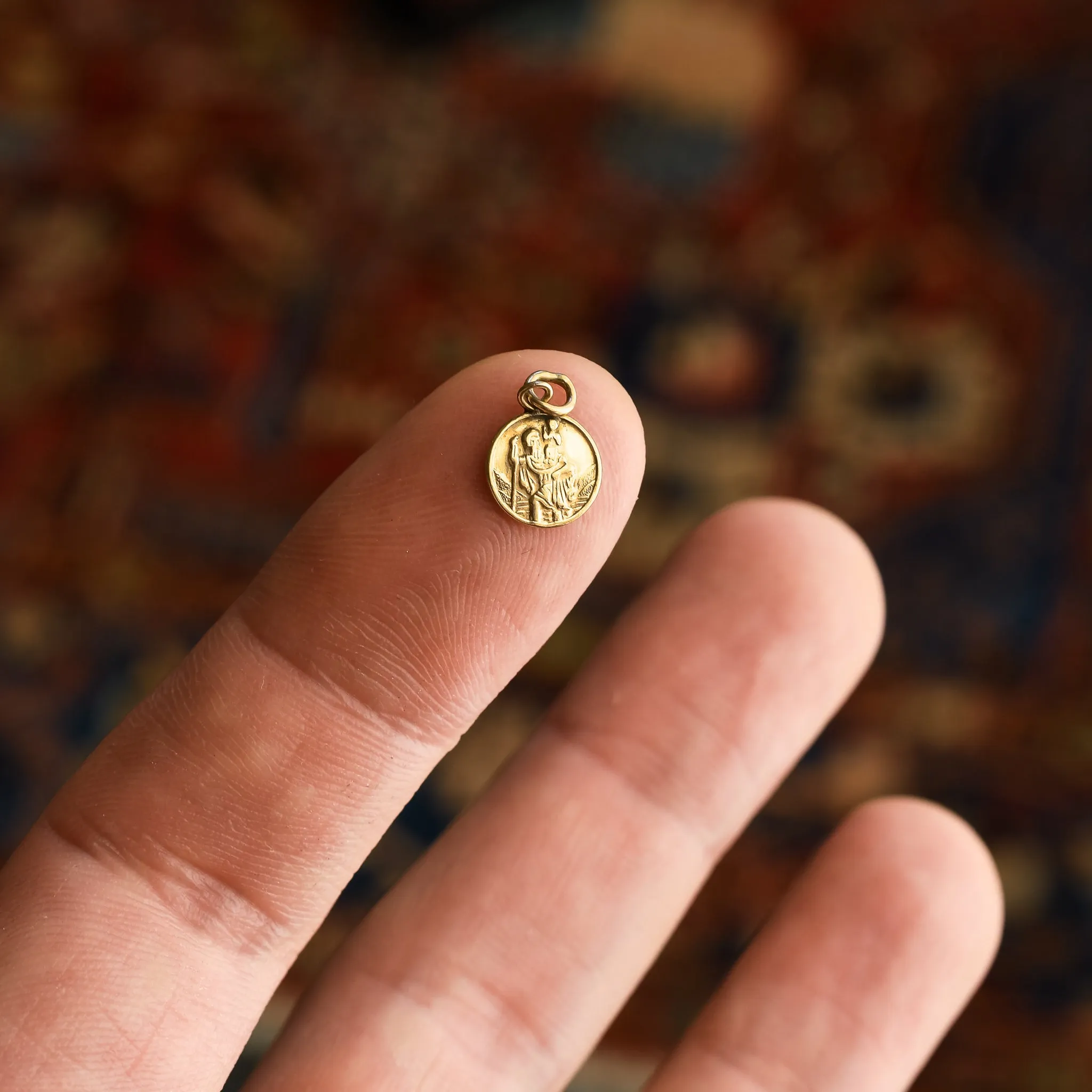 Tiny Vintage Saint Christopher Pendant