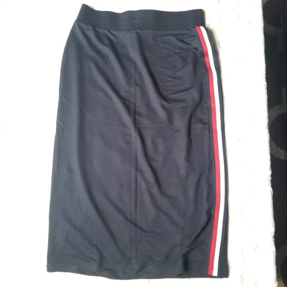 Tommy Hilfiger Drawstring Side Striped Skirt NWT