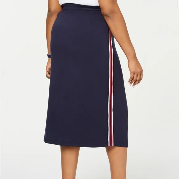 Tommy Hilfiger Drawstring Side Striped Skirt NWT