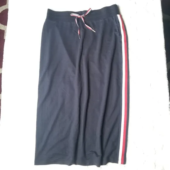 Tommy Hilfiger Drawstring Side Striped Skirt NWT