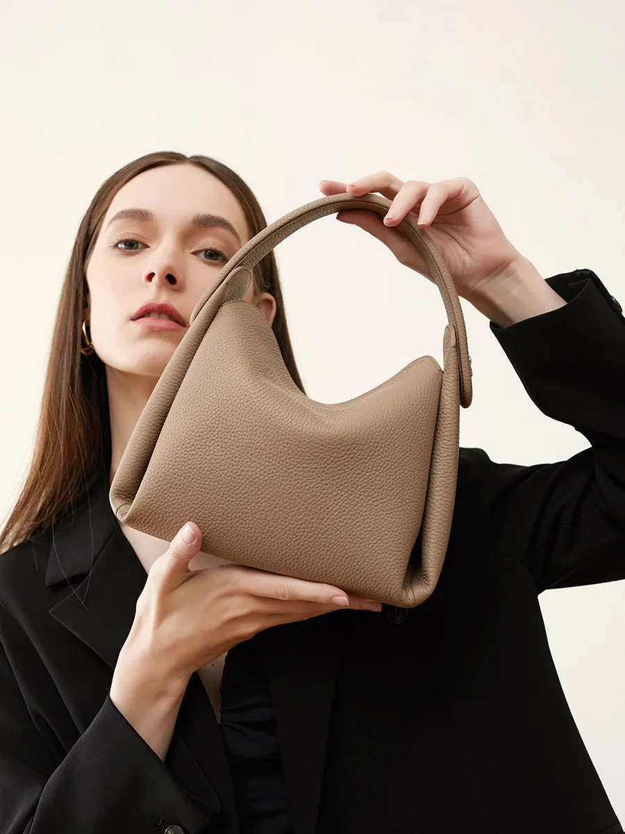 Top Layer Cowhide Genuine Leather Handbag with Shoulder/Crossbody Strap