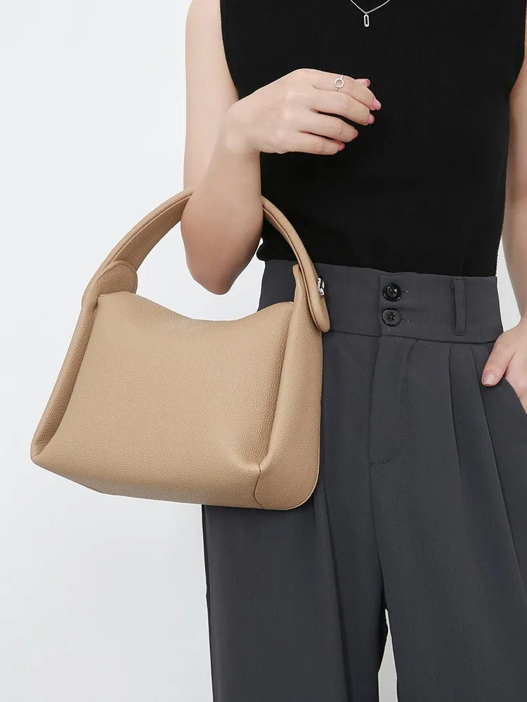 Top Layer Cowhide Genuine Leather Handbag with Shoulder/Crossbody Strap