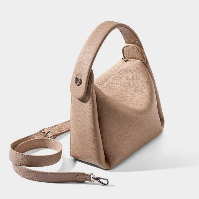 Top Layer Cowhide Genuine Leather Handbag with Shoulder/Crossbody Strap