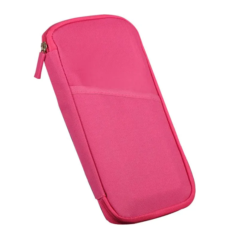 Travel Document Pouch With Internal Mesh Compartments