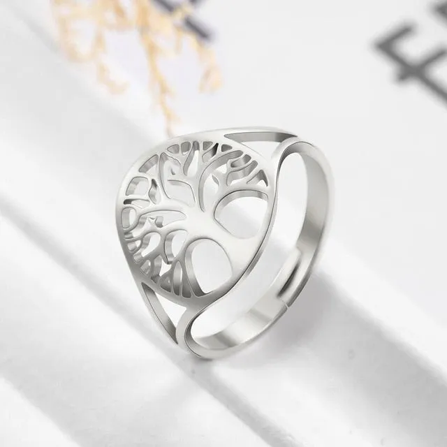 Tree of Life Ring Viking Stainless Steel