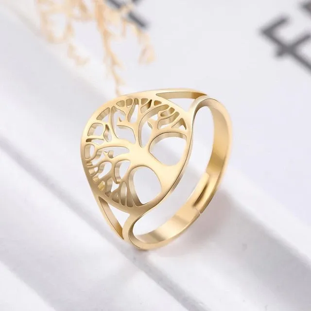 Tree of Life Ring Viking Stainless Steel