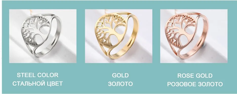 Tree of Life Ring Viking Stainless Steel