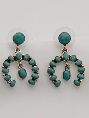Turquoise Naja Shape Post Earrings by Paige Wallace