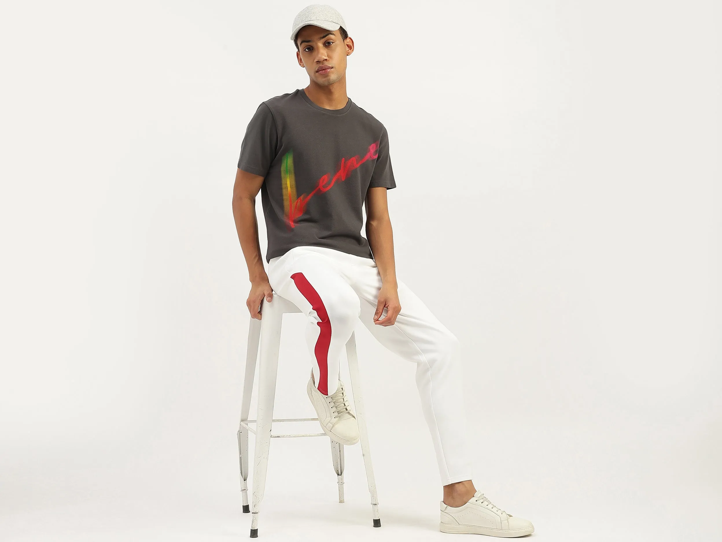 Typography Baggy Fit Trackpants