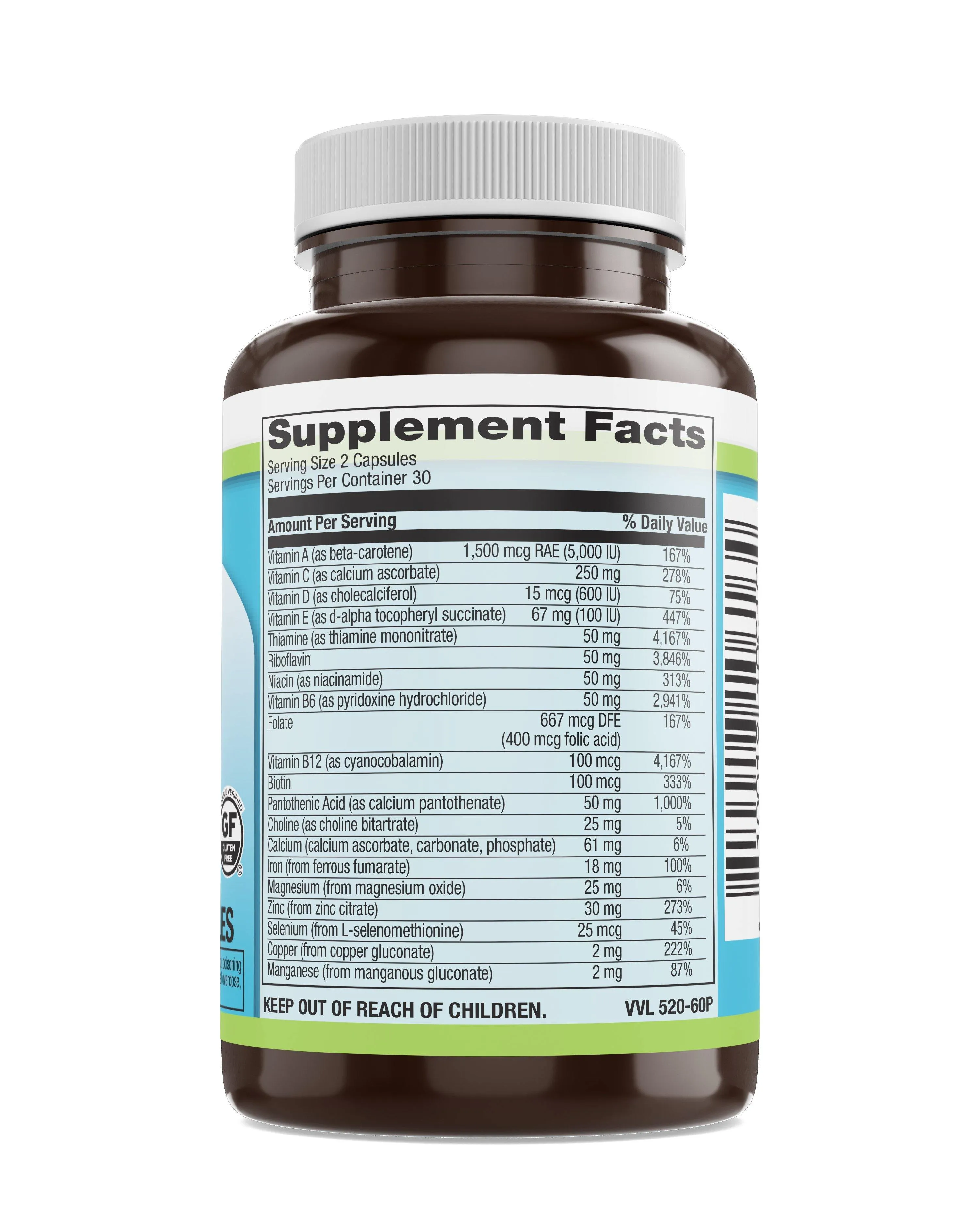 Ultimate Capsule® Multivitamin Multimineral Complete Veg 60 Count
