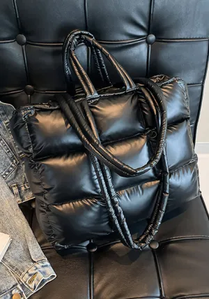 Ultra-Light Quilted Checkered Puffer Shoulder Handbag