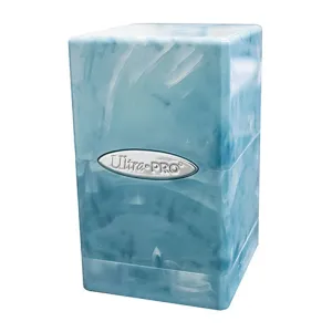 Ultra Pro: Marble Satin Tower - Light Blue - White