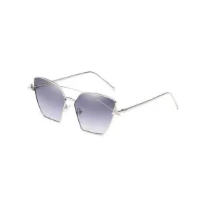 Unique Crossbar Rhombus Shape Sunglasses - Blue Gray