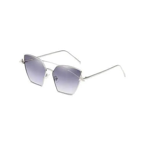 Unique Crossbar Rhombus Shape Sunglasses - Blue Gray