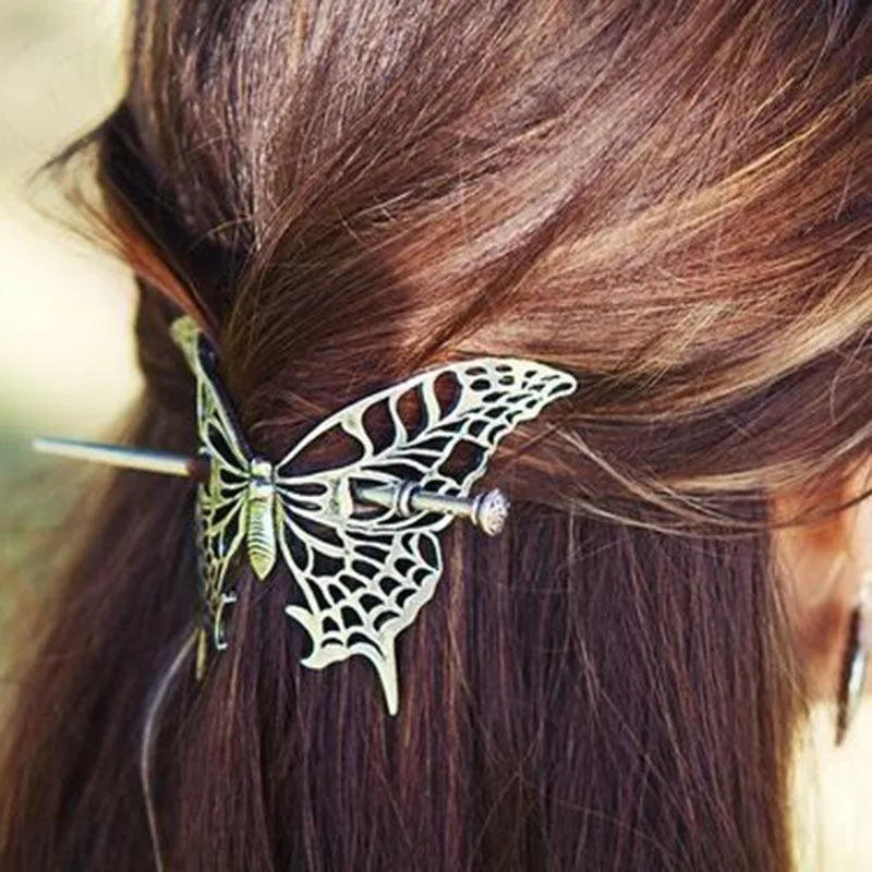 Unique Viking Black Oversized Crow Hair Clip
