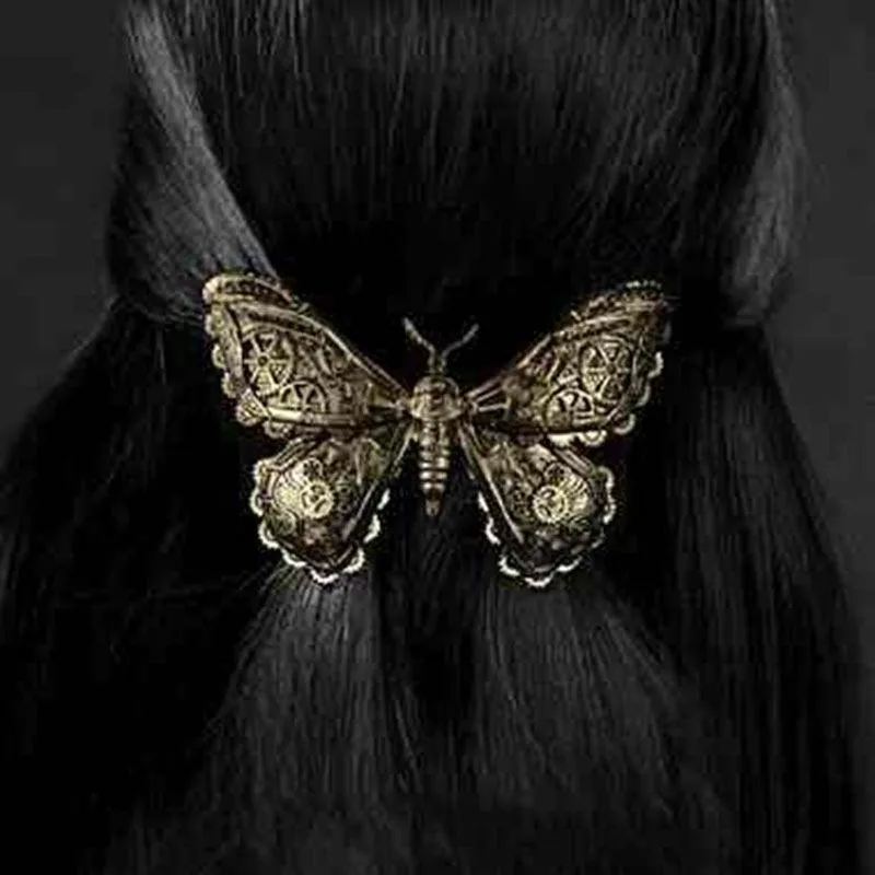 Unique Viking Black Oversized Crow Hair Clip