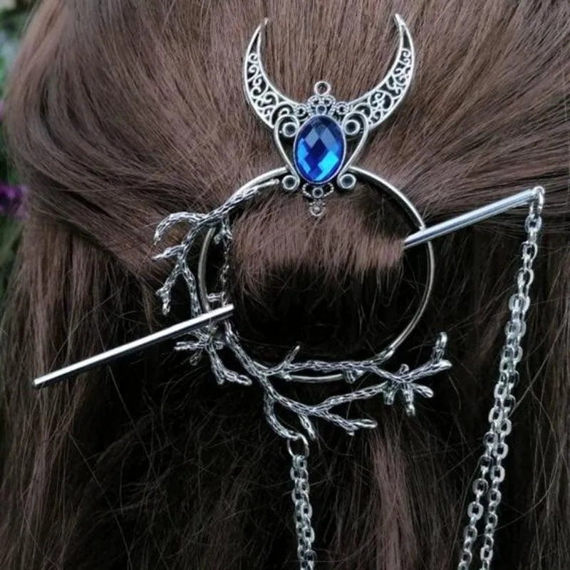 Unique Viking Black Oversized Crow Hair Clip