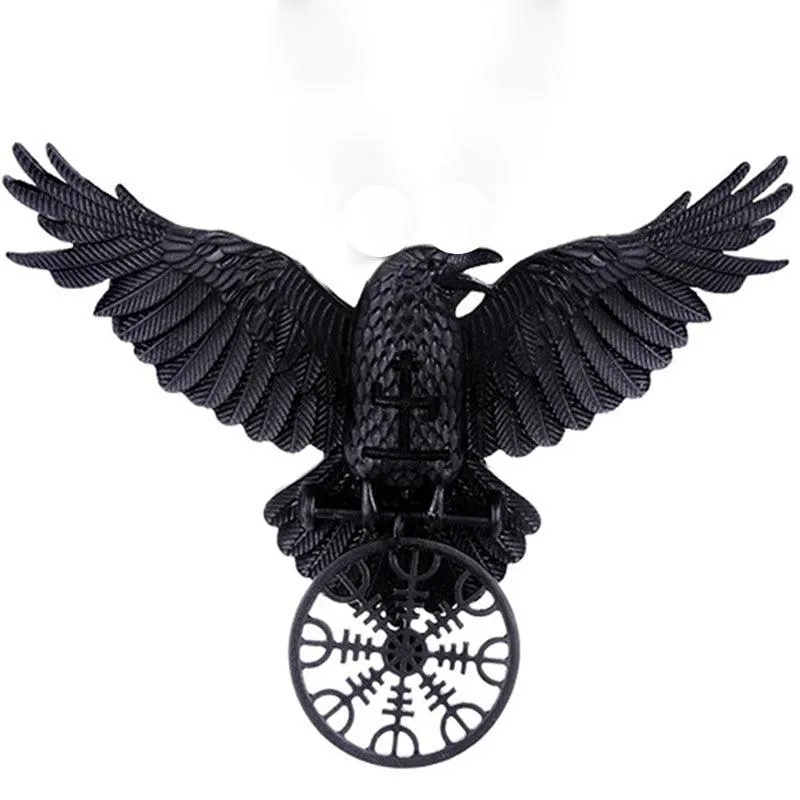 Unique Viking Black Oversized Crow Hair Clip