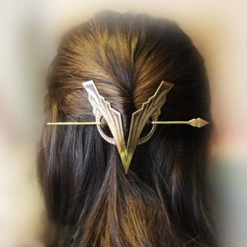 Unique Viking Black Oversized Crow Hair Clip