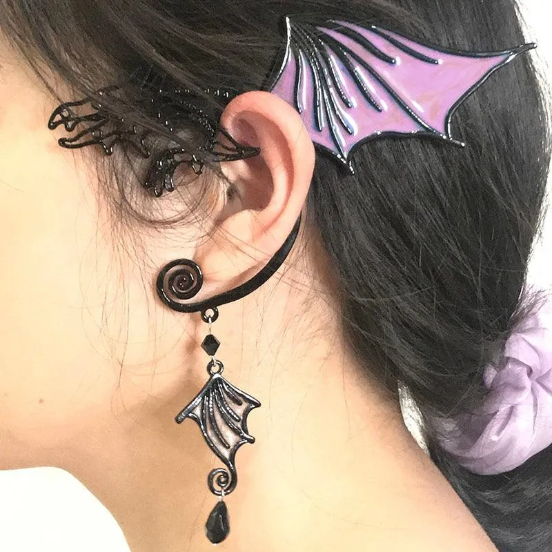 Unique Viking Black Oversized Crow Hair Clip