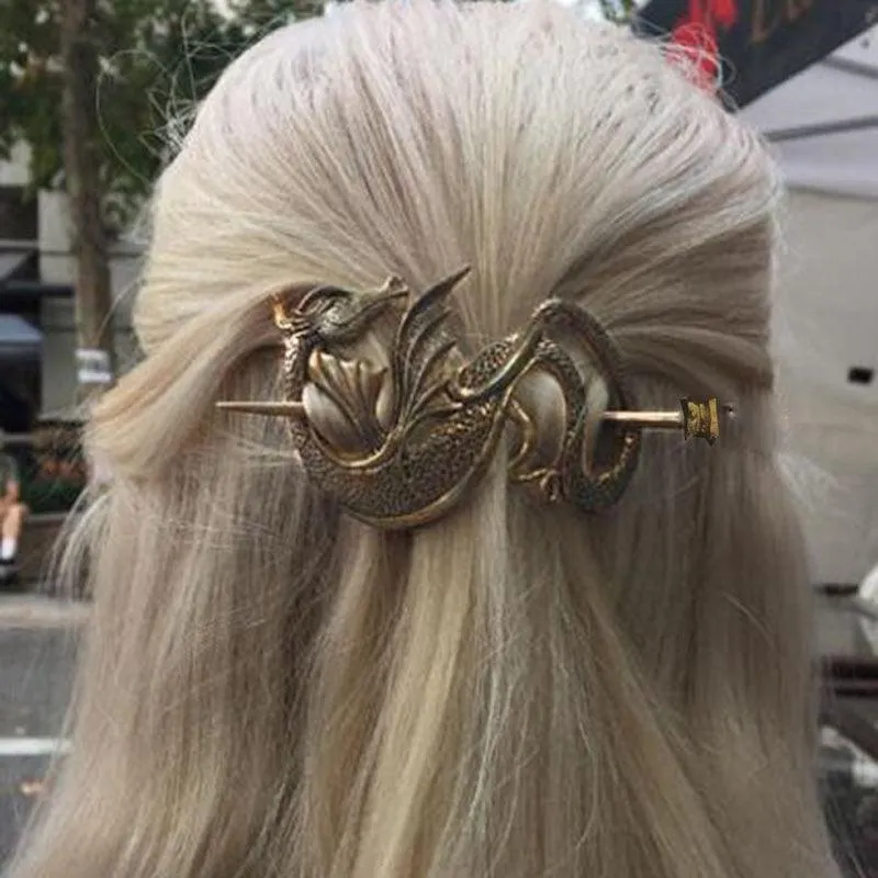 Unique Viking Black Oversized Crow Hair Clip