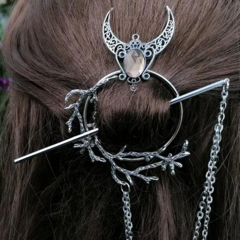 Unique Viking Black Oversized Crow Hair Clip