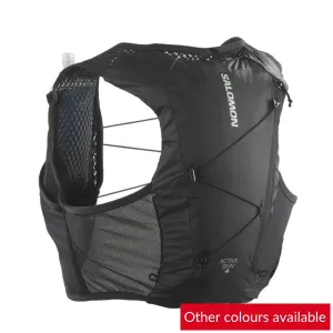 Unisex Salomon Active Skin 4L Hydration Vest with 2x500ML Flasks