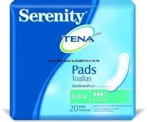 Units Per Pack 20 TENA Serenity Bladder Control Pads Absorbency Moderate Regu...