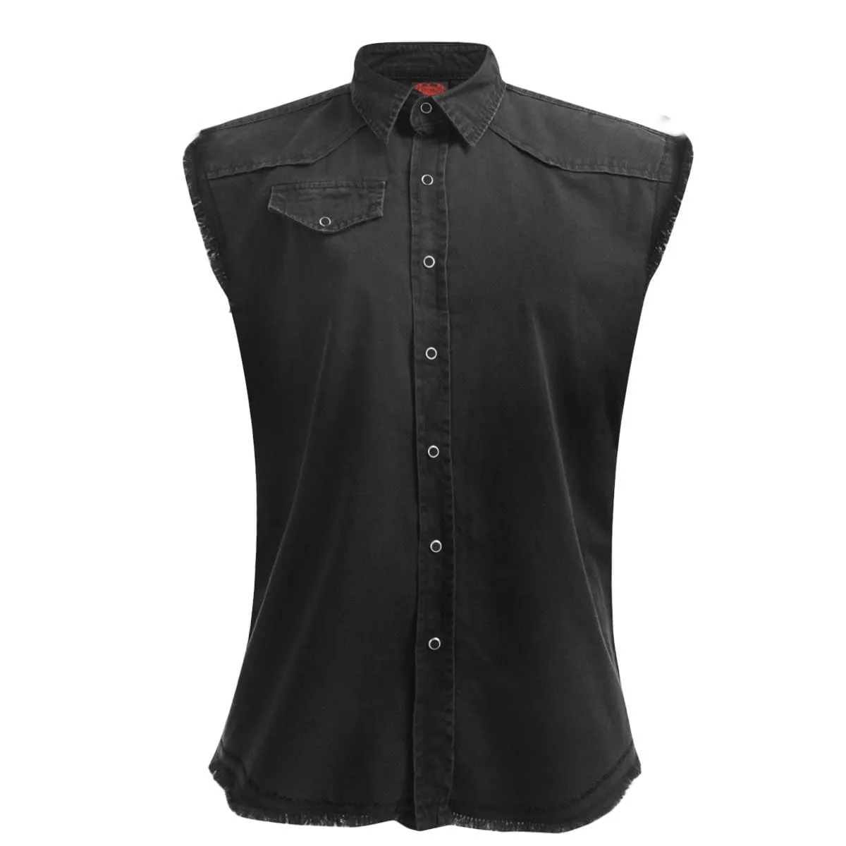 URBAN FASHION - Sleeveless Worker Shirt Black