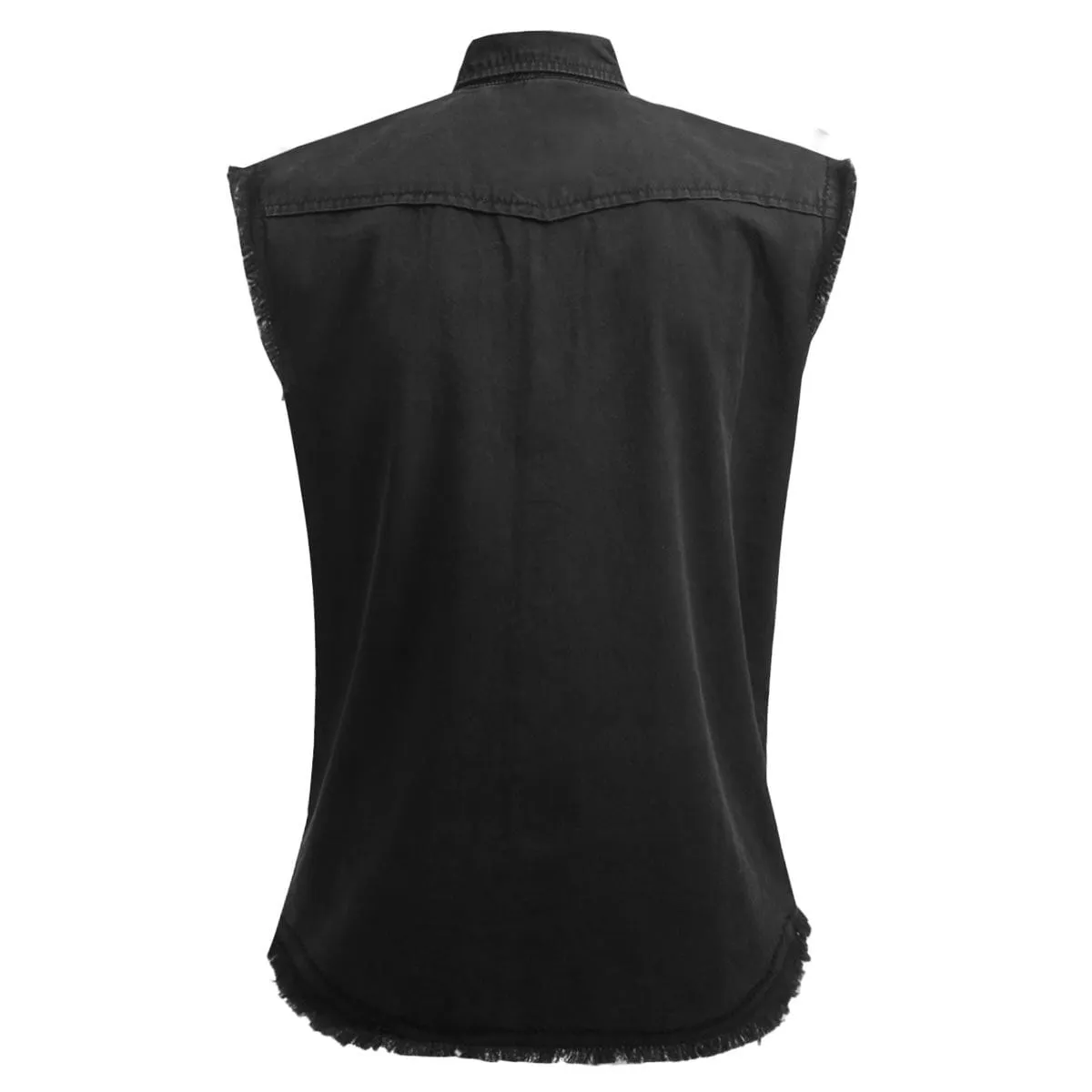 URBAN FASHION - Sleeveless Worker Shirt Black