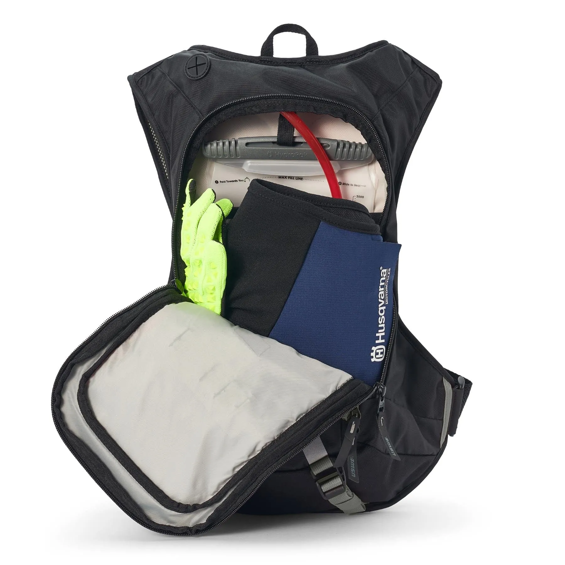 USWE MOTO Hydro 12L Hydration System Backpack - Black/Grey