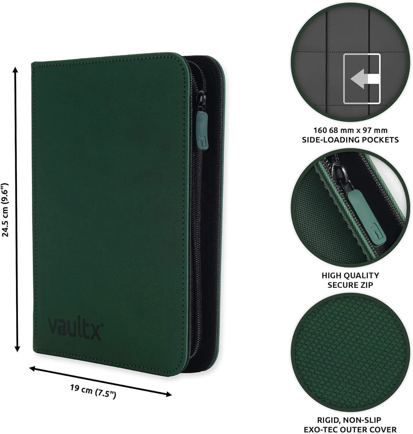 Vault X Premium Exo-Tec® Zip Binder 4 Pocket Trading Card Album Folder