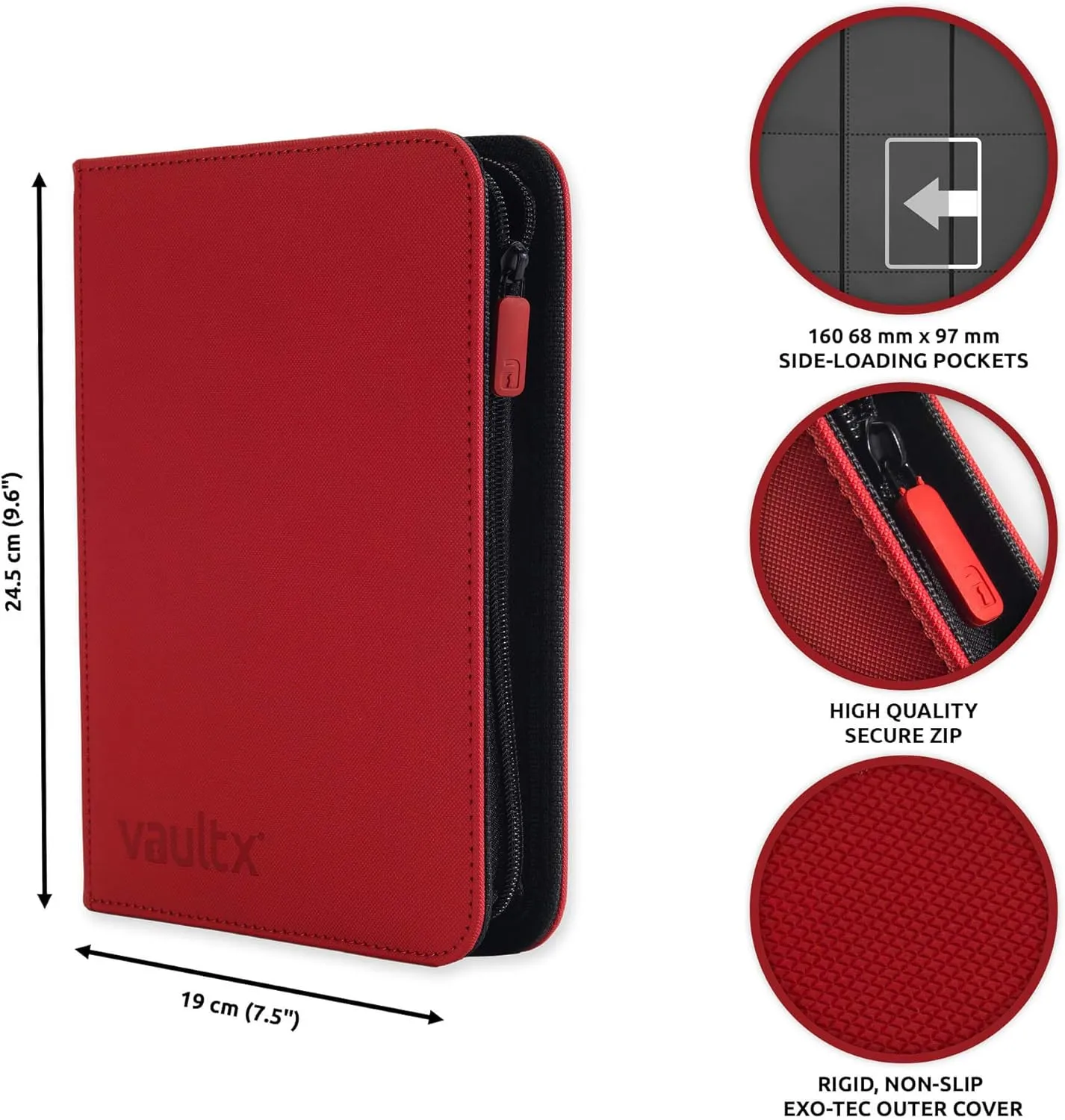 Vault X Premium Exo-Tec® Zip Binder 4 Pocket Trading Card Album Folder
