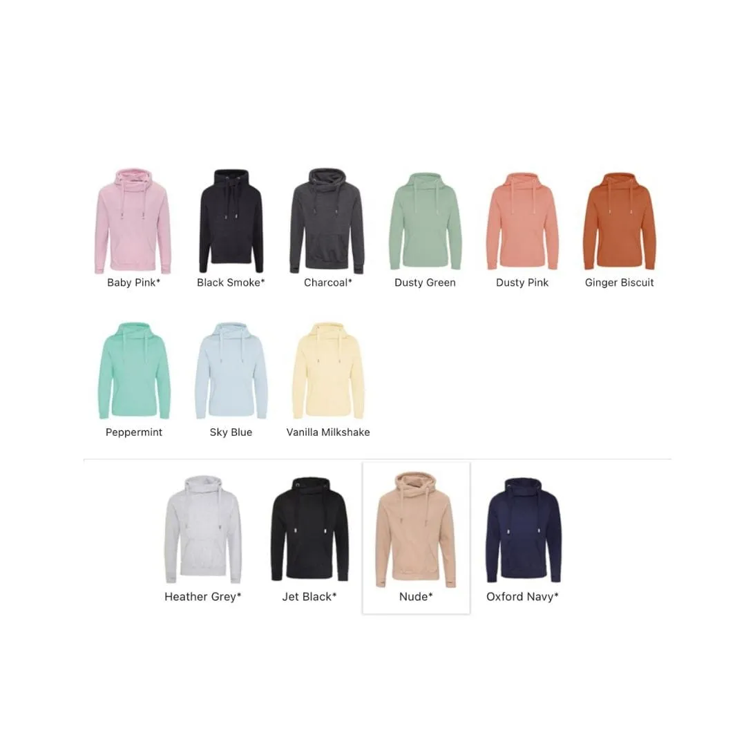 Vegan Unisex Winter Sports Cross Neck Hoodie | Multiple Colours