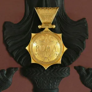 Victorian Grand Tour Souvenir Micromosaic & ROMA Locket