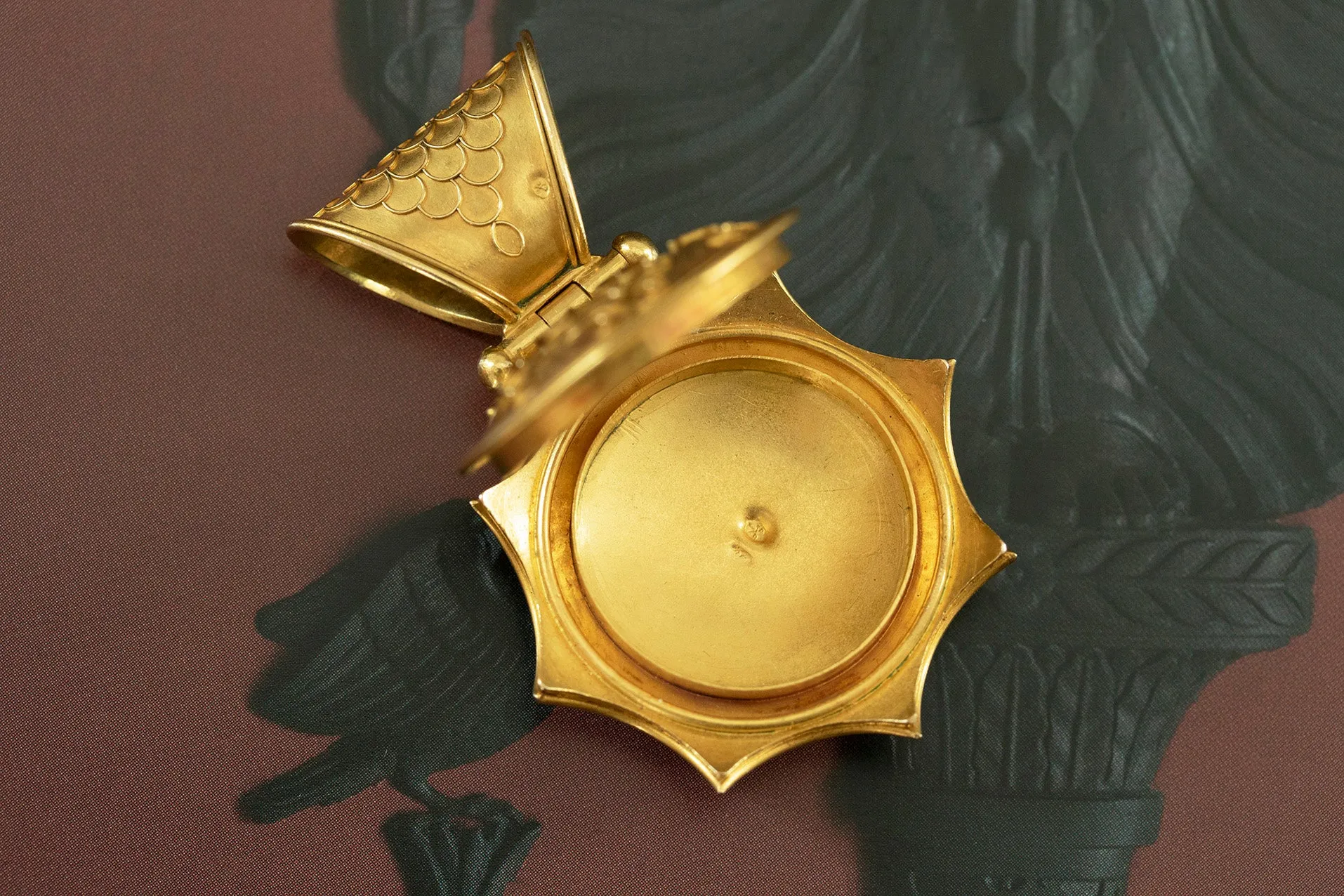 Victorian Grand Tour Souvenir Micromosaic & ROMA Locket