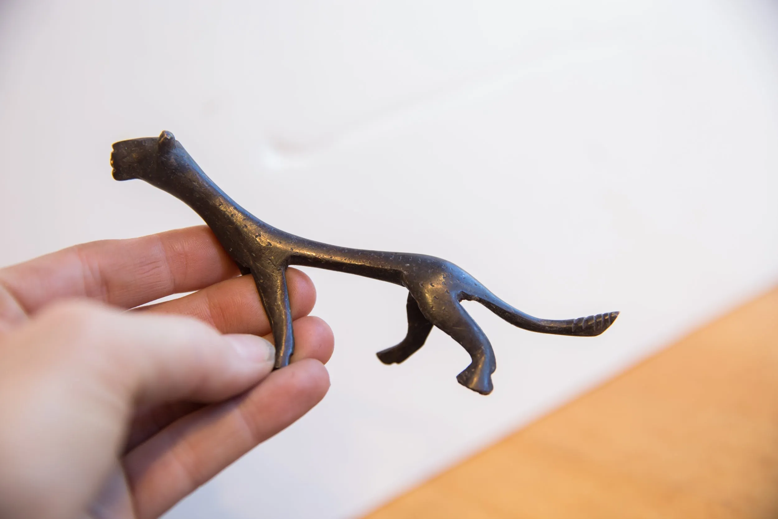 Vintage African Cheetah with Dark Patina