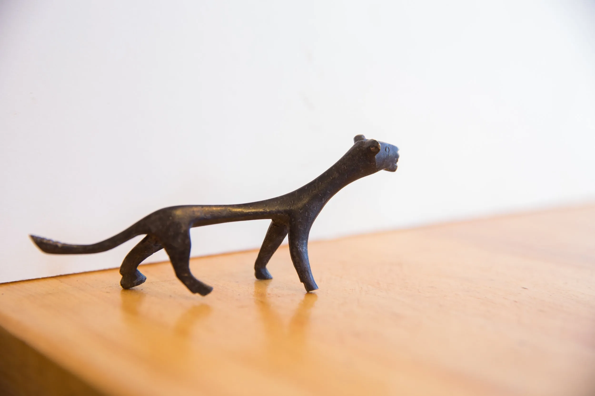 Vintage African Cheetah with Dark Patina