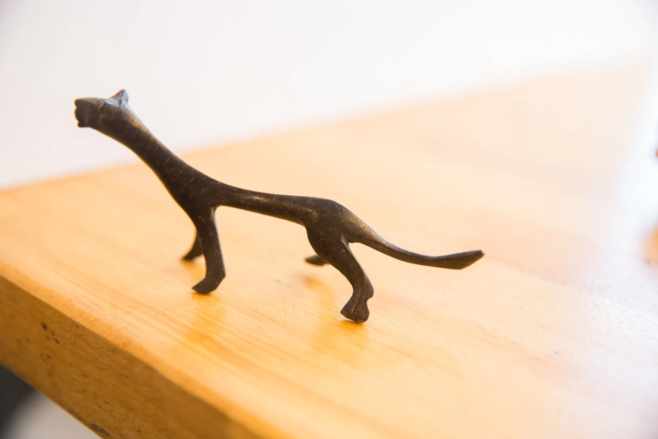 Vintage African Cheetah with Dark Patina