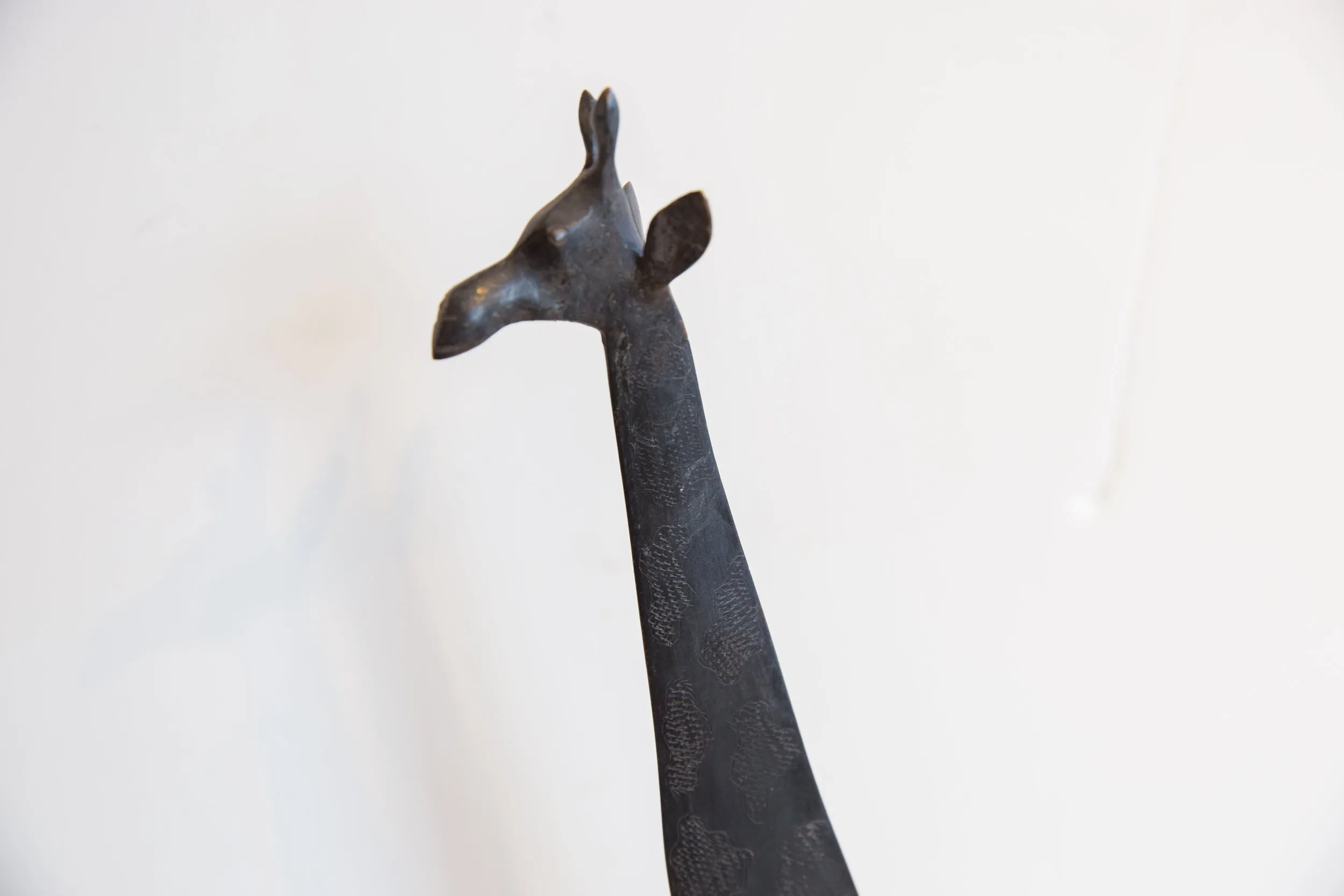 Vintage African Giraffe with Dark Patina