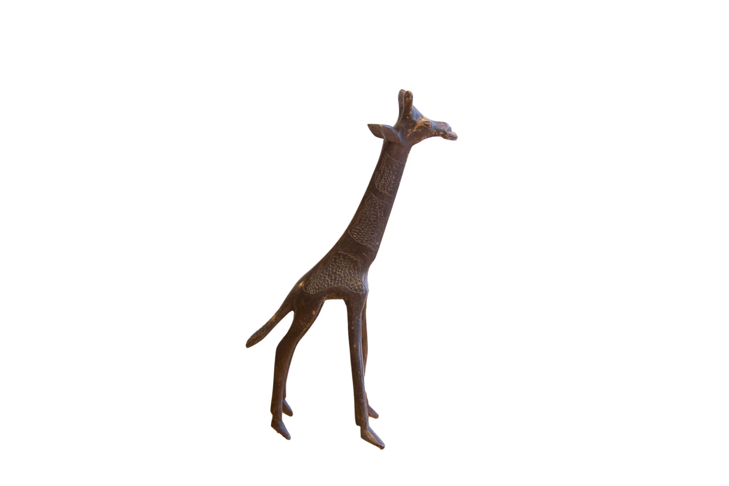 Vintage African Giraffe with Dark Patina