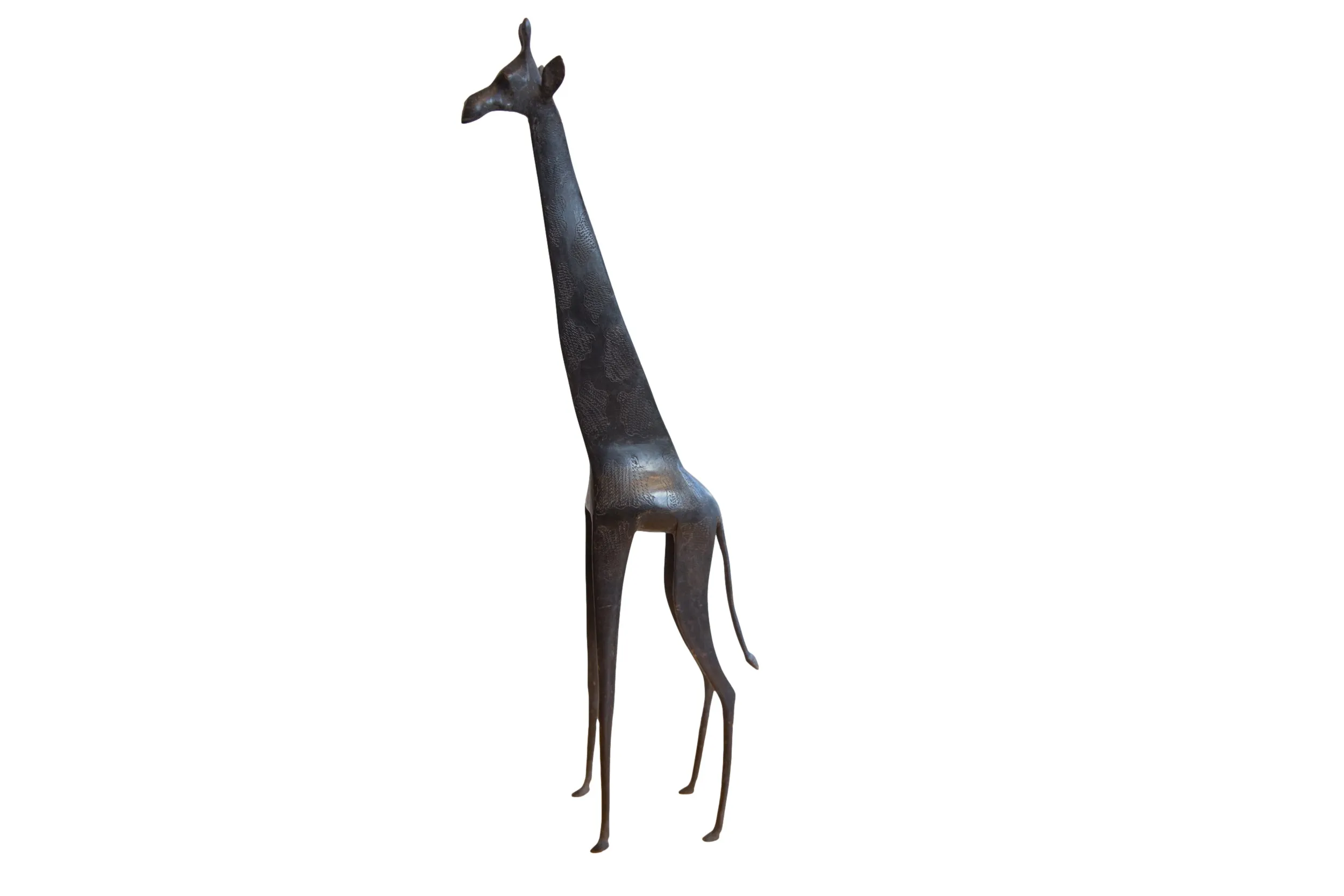 Vintage African Giraffe with Dark Patina