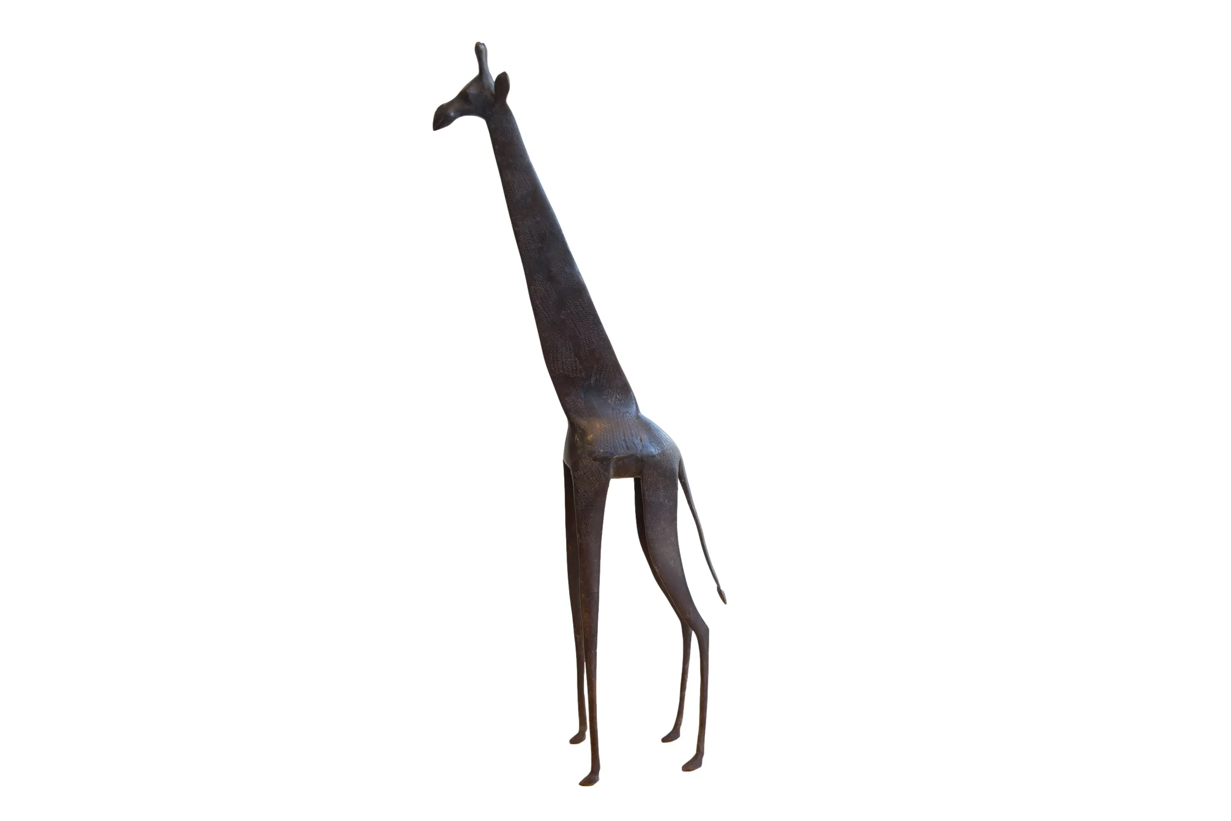 Vintage African Giraffe with Dark Patina
